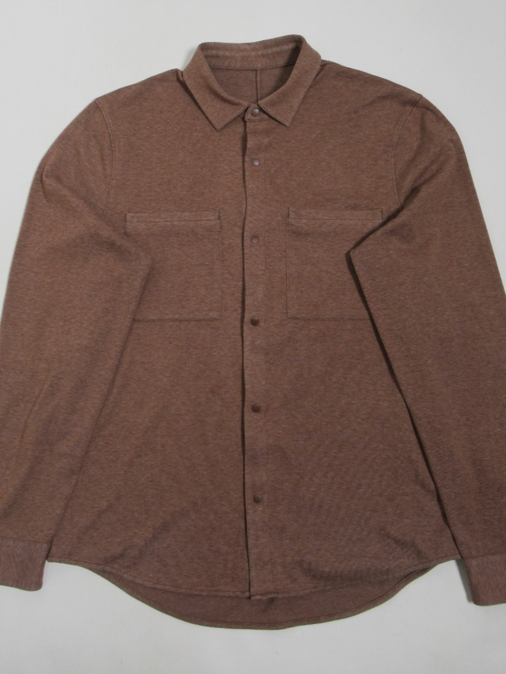 Lululemon Men's Soft Knit Overshirt Heathered Brown Size M